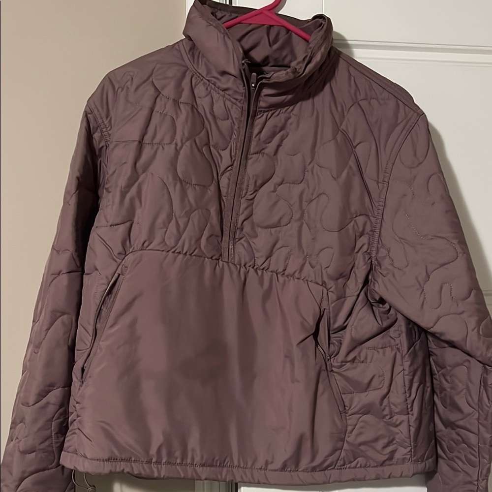 Quilted Mauve Pullover Jacket